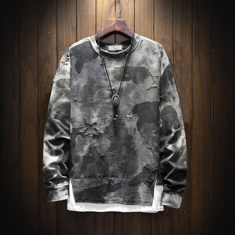 Camouflage Long Sleeve with a Messge