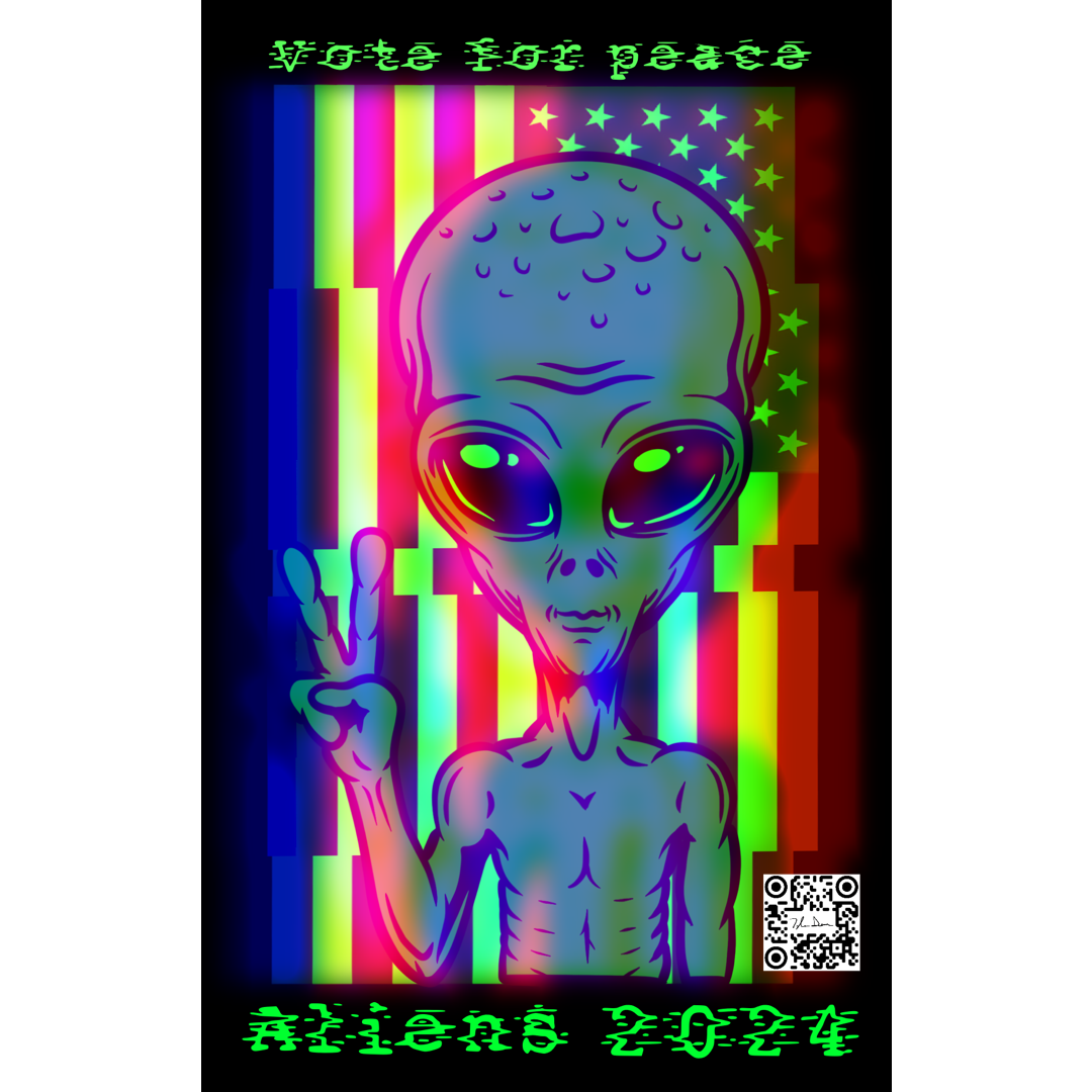 Vote for peace - aliens 2024